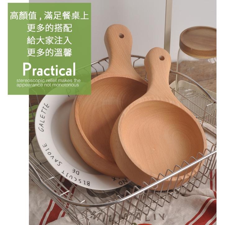 ❤️ 台灣現貨【帶柄木碗】手把木碗 泡麵碗 木飯碗 麵碗 大勺 木湯匙 水瓢 木瓢 原木餐具 D191-細節圖3