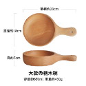 ❤️ 台灣現貨【帶柄木碗】手把木碗 泡麵碗 木飯碗 麵碗 大勺 木湯匙 水瓢 木瓢 原木餐具 D191-規格圖9