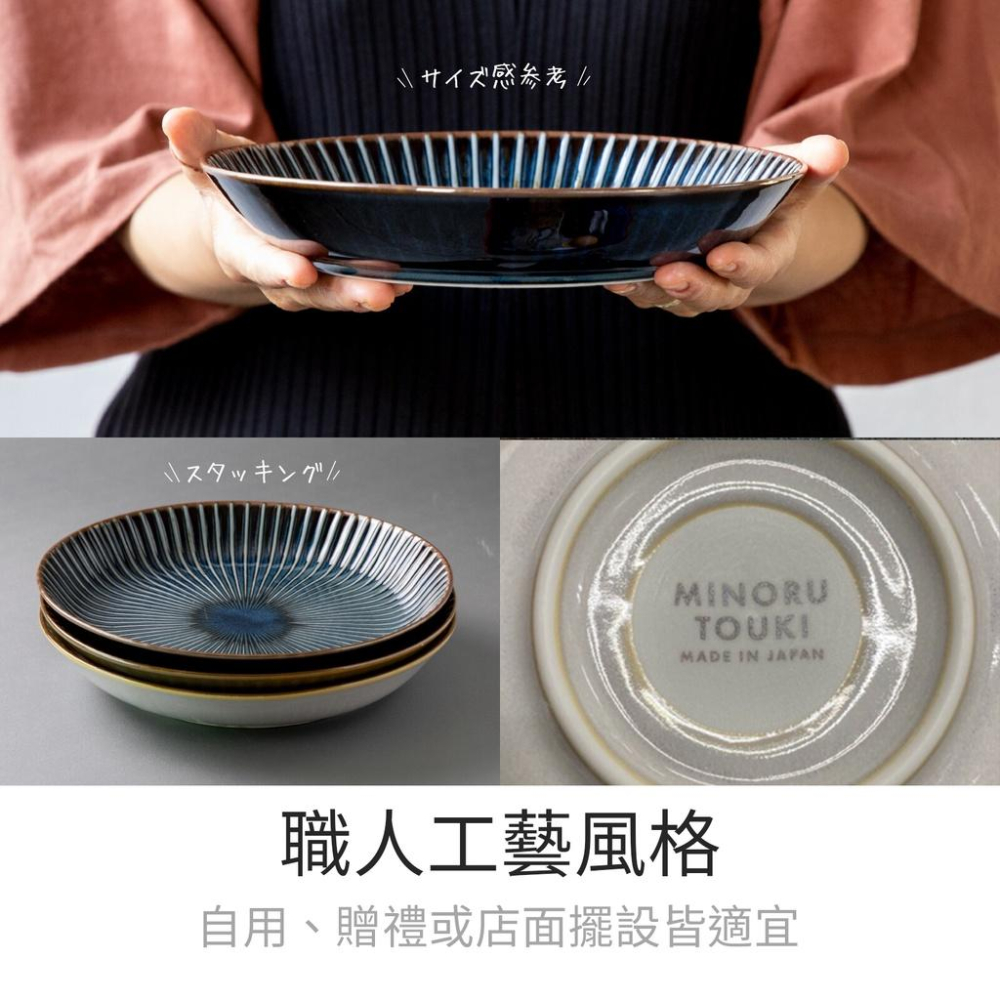 ❤️ 台灣現貨【彩瓷深盤】碗盤 陶瓷盤 餐盤 美濃燒 日式盤 日本盤子 圓盤 Yohen SENDAN 日本製 D008-細節圖3