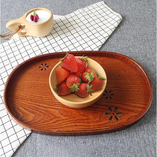 ❤️ 台灣現貨【日式茶盤】茶盤 托盤 木盤 木茶盤 木托盤 原木茶盤 泡茶盤 橢圓盤 茶具盤 D124-細節圖7