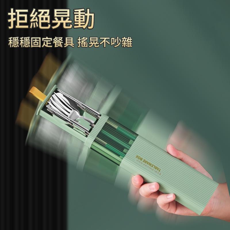 ❤️ 台灣現貨【拉伸盒餐具組】攜帶餐具 餐具 環保餐具  304不鏽鋼 筷子 學生餐具 叉子 湯匙 露營 禮品 D093-細節圖5
