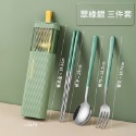 ❤️ 台灣現貨【拉伸盒餐具組】攜帶餐具 餐具 環保餐具  304不鏽鋼 筷子 學生餐具 叉子 湯匙 露營 禮品 D093-規格圖9