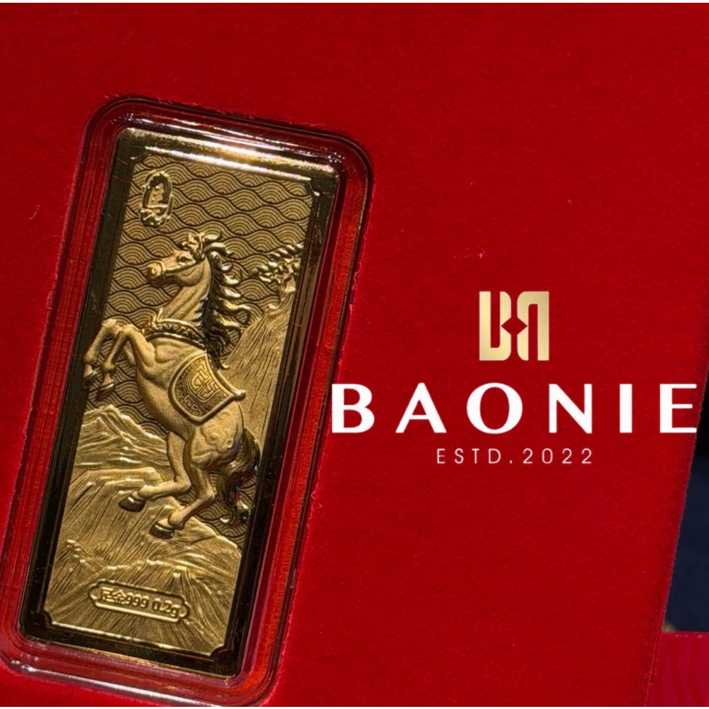 ［寶妮金］如意金磚金片擺件 馬年金卡/年年有餘金卡-純金9999-規格圖4
