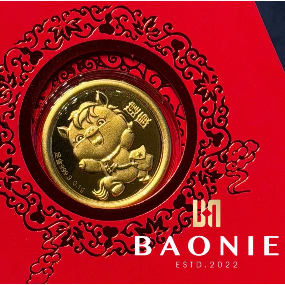 ［寶妮金］馬年小金片紅包袋-純金9999-規格圖2