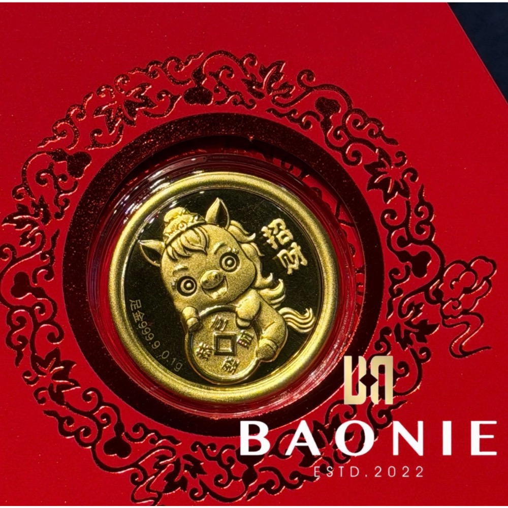［寶妮金］馬年小金片紅包袋-純金9999-規格圖2