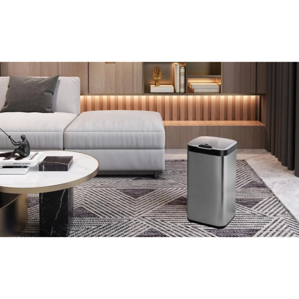 [免運] ELPHECO 不鏽鋼除臭感應垃圾桶 30L 銀色-細節圖2