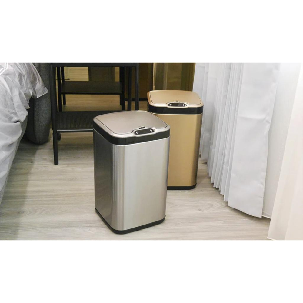 [滿額免運] ELPHECO 不鏽鋼除臭感應垃圾桶 (金/銀) 20L-細節圖2
