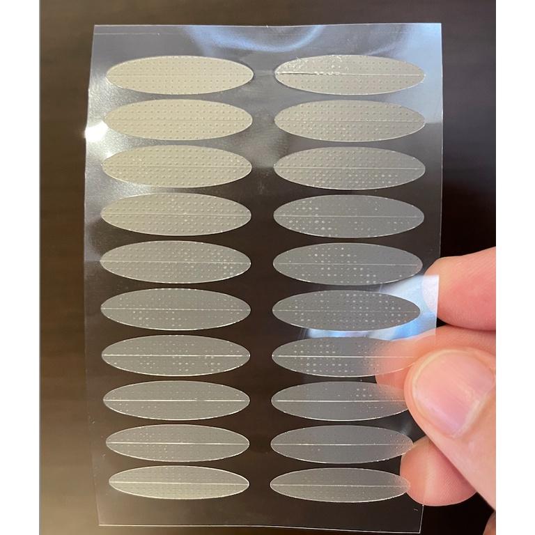 [滿額免運] 蕾絲透明雙眼皮貼 橄欖型 網狀 自然隱形 無痕 透氣 膚色 透明 10副 20副 新秘 上妝必備 抖音同款-細節圖2