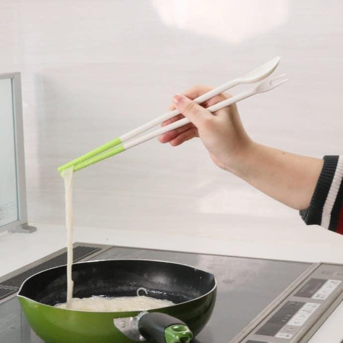 [滿額免運現貨]日本製3way多功能料理長筷 30cm 👉顏色隨機-細節圖4
