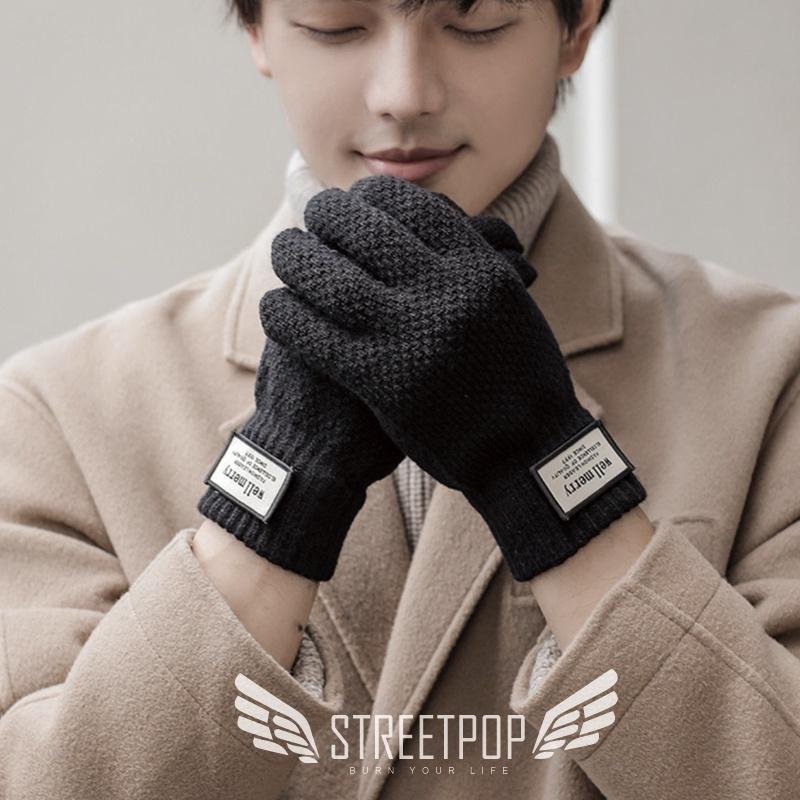 個性布標保暖手套 觸控手套 防寒手套 針織手套 觸屏手套 個性布標 觸控保暖手套 可觸控 騎士手套 手套 交換禮物 手套-細節圖5