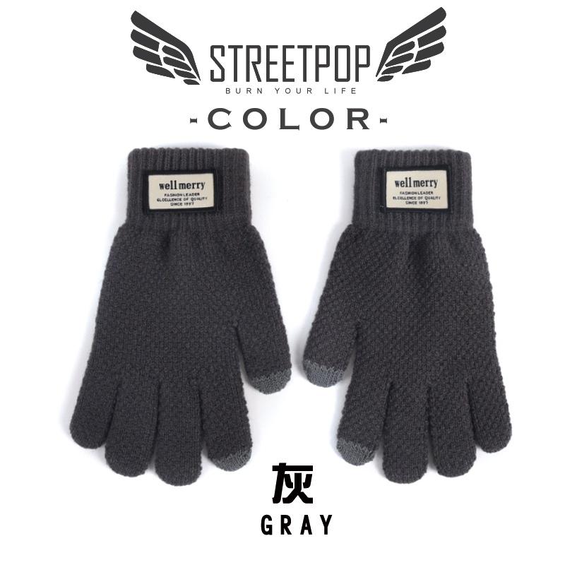 個性布標保暖手套 觸控手套 防寒手套 針織手套 觸屏手套 個性布標 觸控保暖手套 可觸控 騎士手套 手套 交換禮物 手套-細節圖7