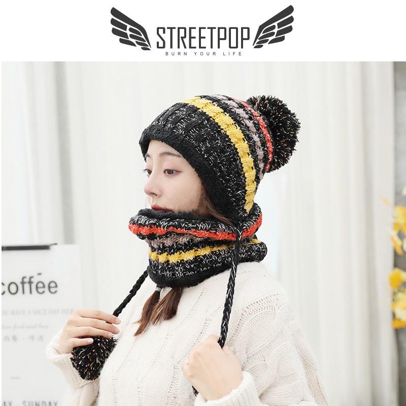 【女生毛帽+圍脖兩件組】厚實保暖加絨女生毛帽 保暖毛帽 時尚毛帽 可愛毛帽 毛帽女 冬天毛帽 女生毛帽 女款毛帽針織帽-細節圖4