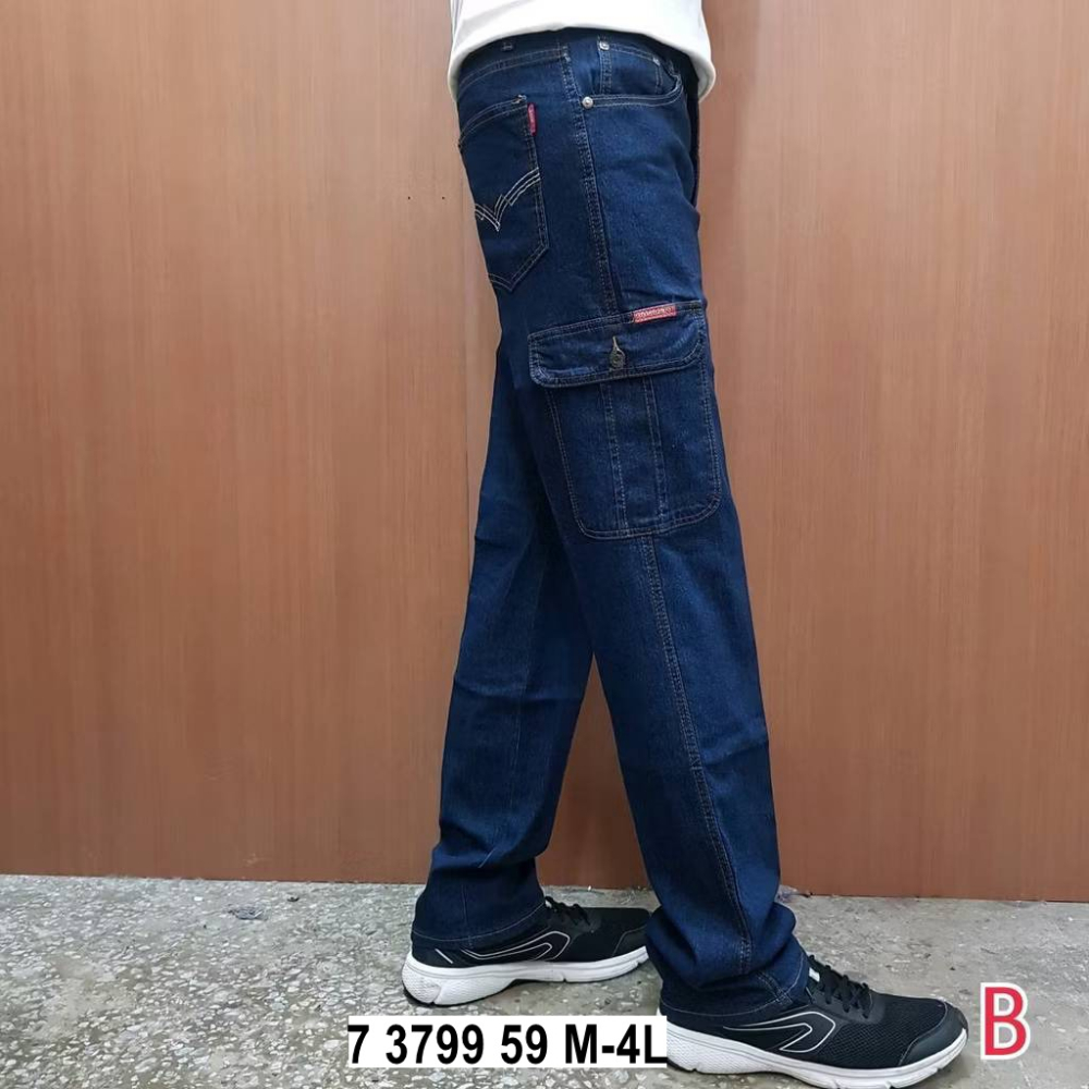 【Myj美宜佳】彈力工作褲 多尺碼 牛仔工作褲 口袋工作褲 多口袋工作褲 男工作褲 素面工作褲 厚工作褲 現貨台灣店家-細節圖3