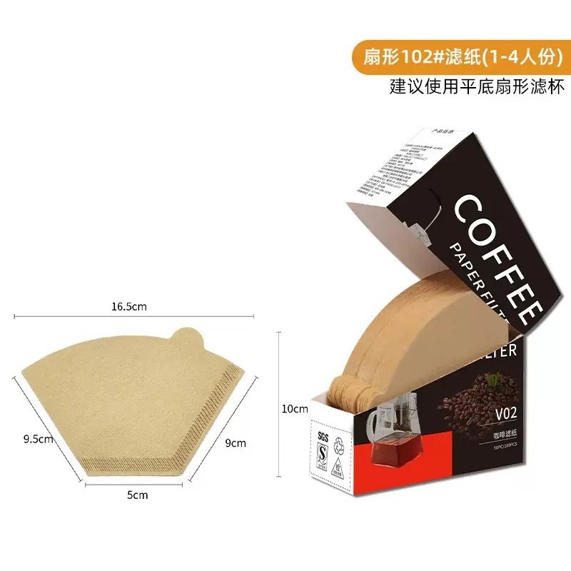 現貨供應 念咖啡 • 用心的香氣 NenCoffee精品莊園 食品級 咖啡 濾紙 錐形 手沖 扇形 滴漏式 美式 原色-細節圖2