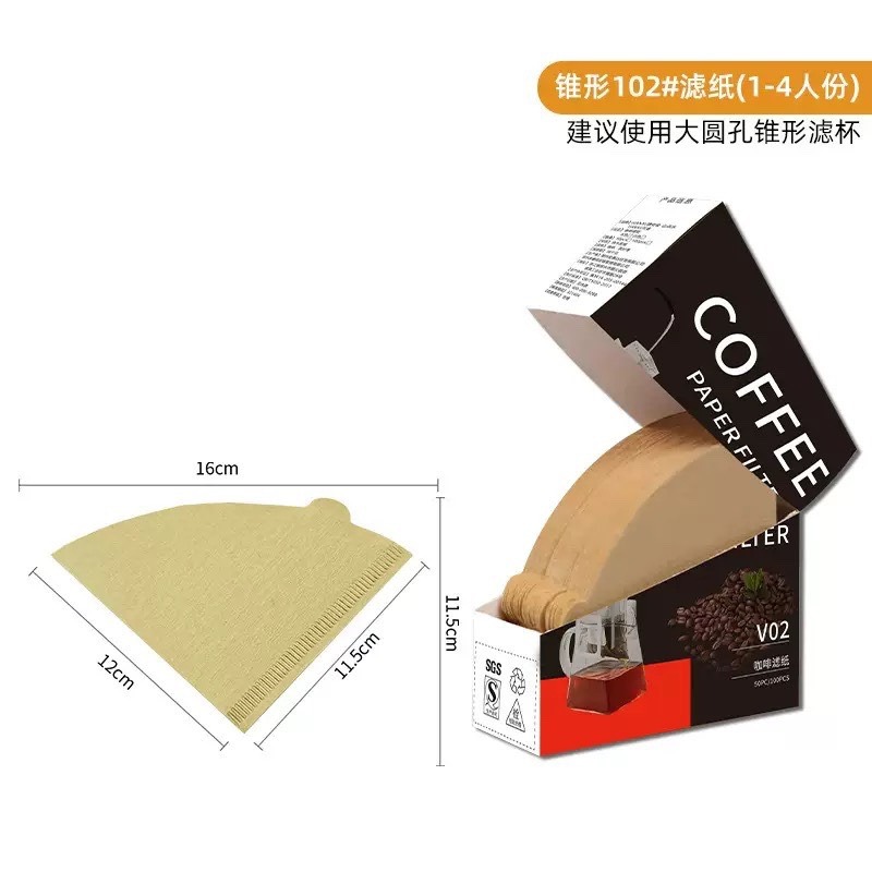現貨供應 念咖啡 • 用心的香氣 NenCoffee精品莊園 食品級 咖啡 濾紙 錐形 手沖 扇形 滴漏式 美式 原色-細節圖5