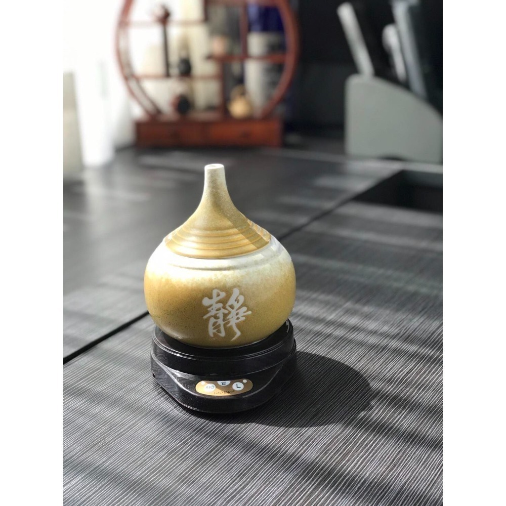 生活方程式 香氛機 水氧機 | 陶瓷葫蘆負離子香氛水氧機 | 玄黃 (上燈) | 題字-細節圖4