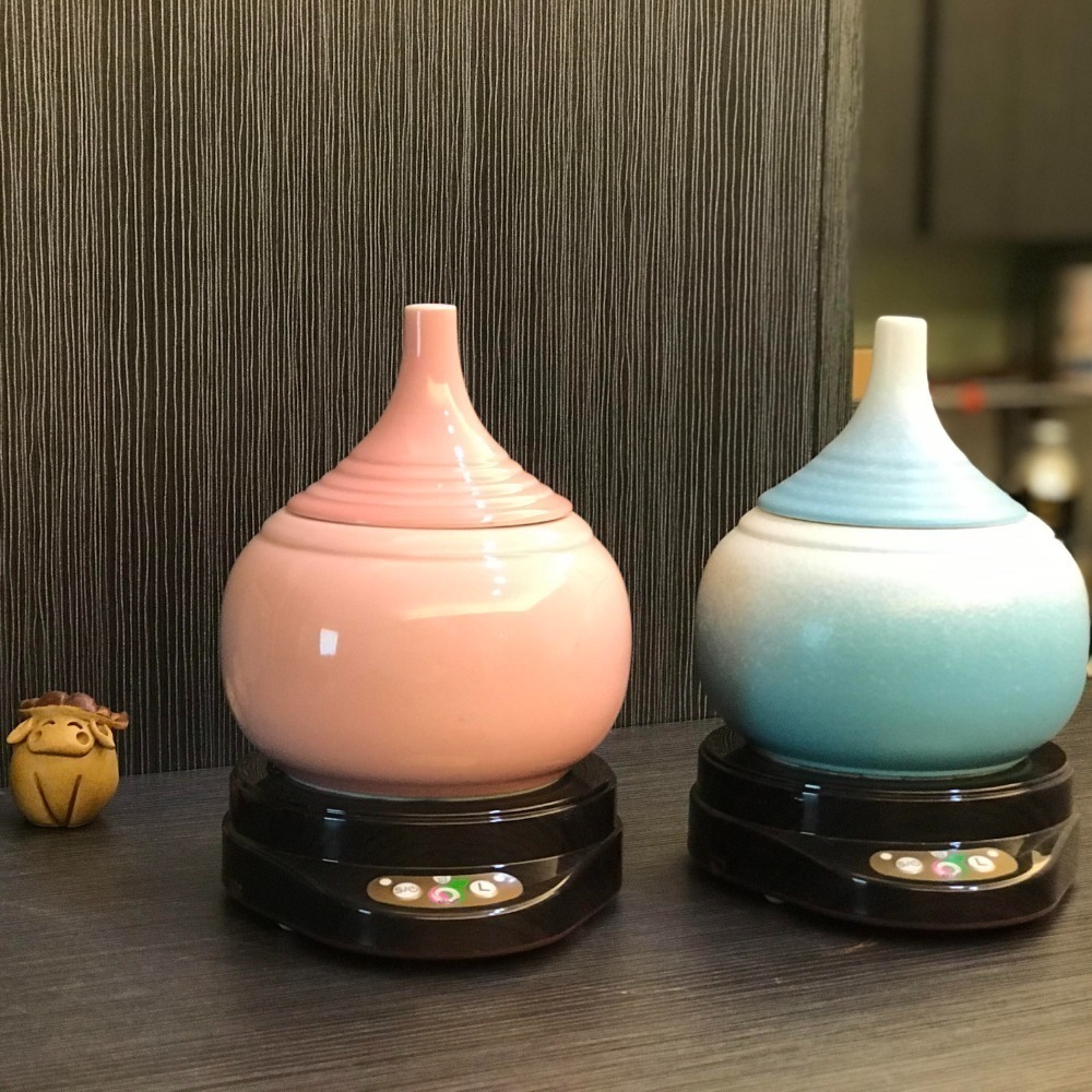 生活方程式 香氛機 水氧機 | 陶瓷葫蘆負離子香氛水氧機 | 漸層藍 (上燈)/粉 (上燈)-細節圖3