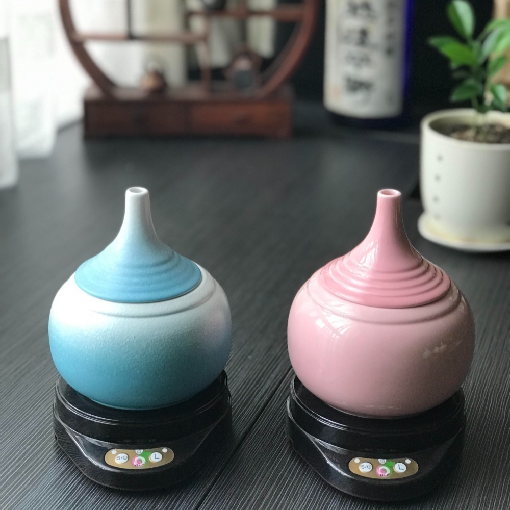生活方程式 香氛機 水氧機 | 陶瓷葫蘆負離子香氛水氧機 | 漸層藍 (上燈)/粉 (上燈)-細節圖5