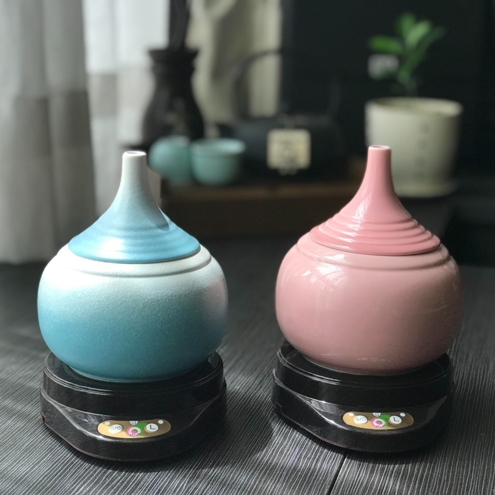 生活方程式 香氛機 水氧機 | 陶瓷葫蘆負離子香氛水氧機 | 漸層藍 (上燈)/粉 (上燈)-細節圖4