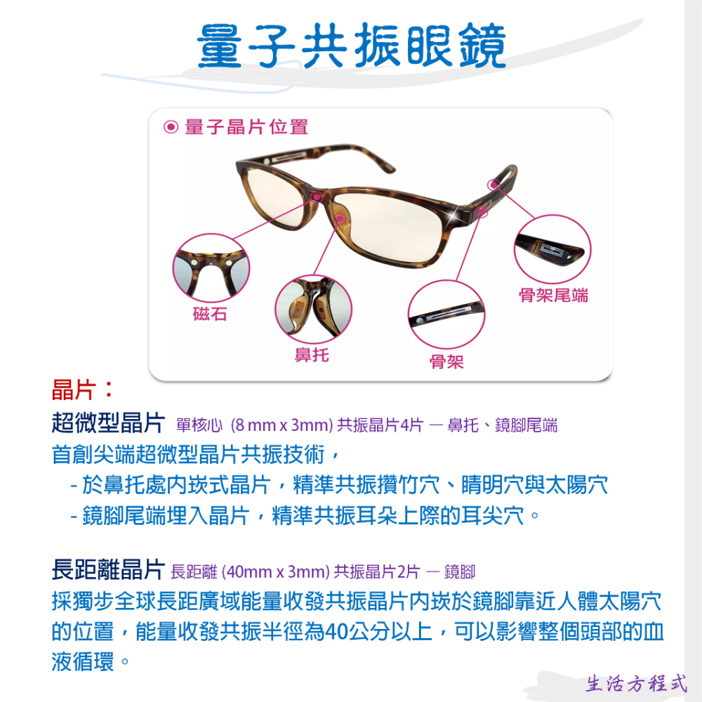 生活方程式 能量保健系列/量子共振眼鏡/太陽神生醫 太陽神 量子眼鏡 晶片 護具 台灣研發 台灣專利 (2件優惠中)-細節圖3