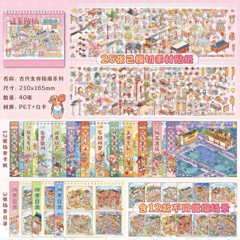 寓見誠品12張場景桌曆-造景貼紙-細節圖3