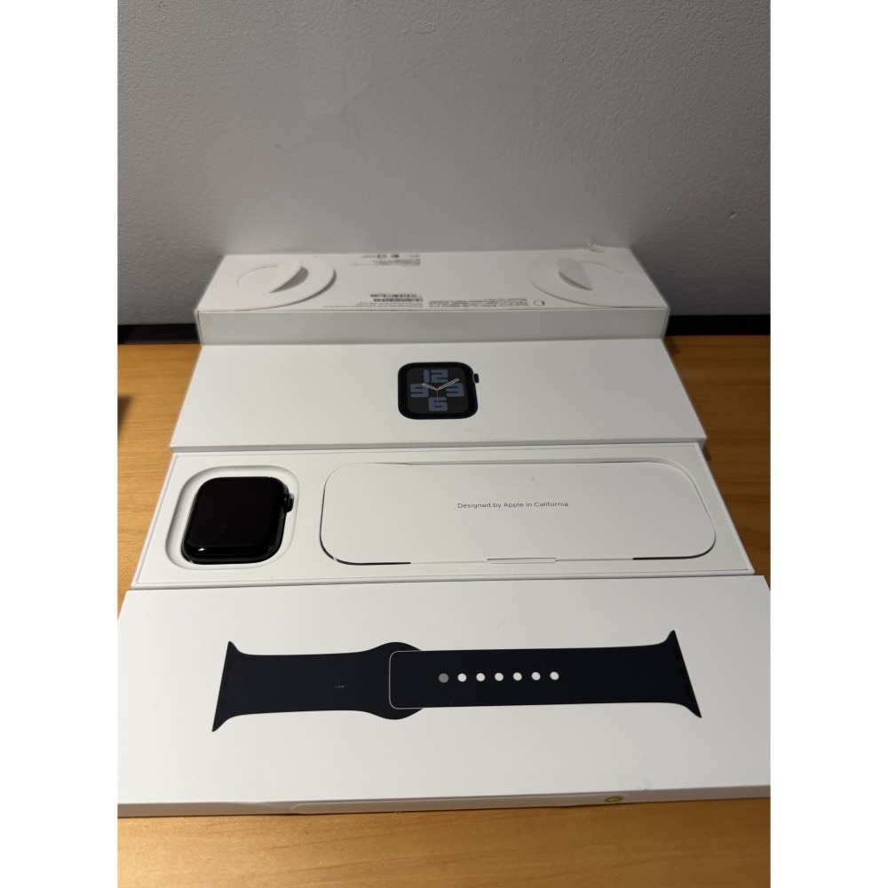 Apple Watch SE2 44mm 午夜🔋100%│螢幕無傷│外觀9成新│原廠電池│盒配齊全-細節圖5