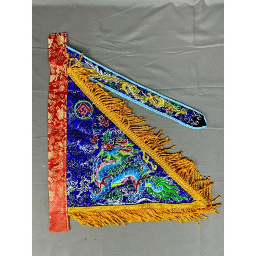 現貨供應 弘喧 三角旗 令旗 手令 木製旗竿 葫蘆頭 雙面 平繡 乩身 觀音佛祖 關聖帝君 天上聖母 九龍太子-細節圖2