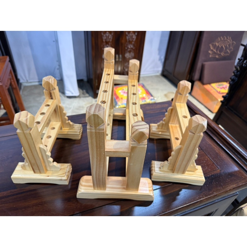 現貨供應 弘喧 令旗座 內五營 五營座 實木法器 五營旗 營頭 寶劍 令牌 木製 王令 兵器架 進香旗 五營斗 佛具-細節圖5