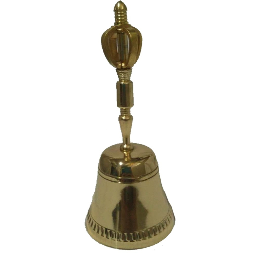 現貨供應弘喧佛鈴黄色黑色法器佛事誦經唸經僧人道鈴三叉鈴四方鈴手搖鈴