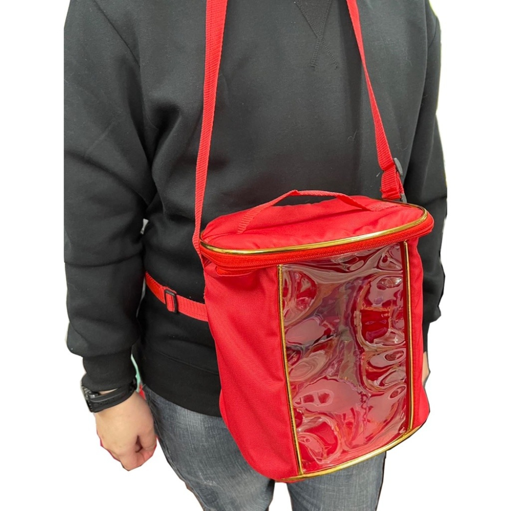 現貨供應 弘喧 神明背帶 徒步 進香 紅色 神明包 防水 便利 遶境 神尊背帶 出巡 會靈 耐用 拜拜 神明用品 請神-細節圖4