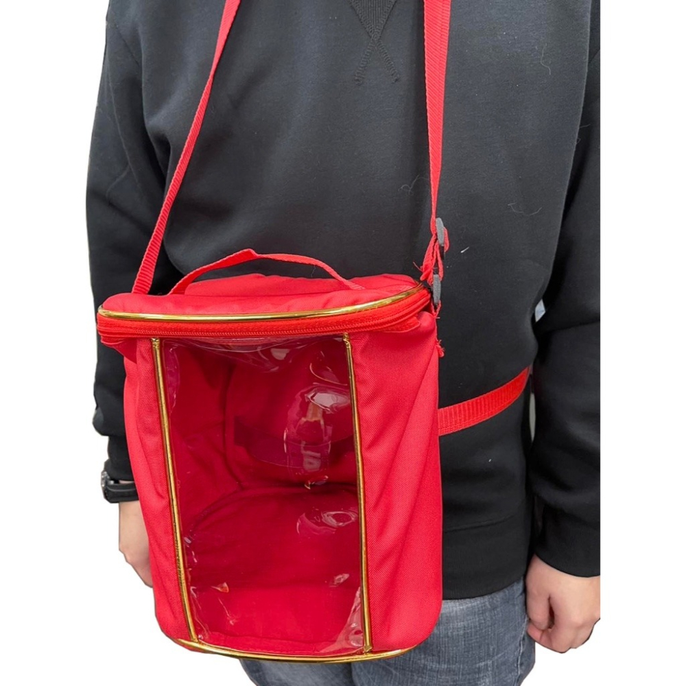 現貨供應 弘喧 神明背帶 徒步 進香 紅色 神明包 防水 便利 遶境 神尊背帶 出巡 會靈 耐用 拜拜 神明用品 請神-細節圖6