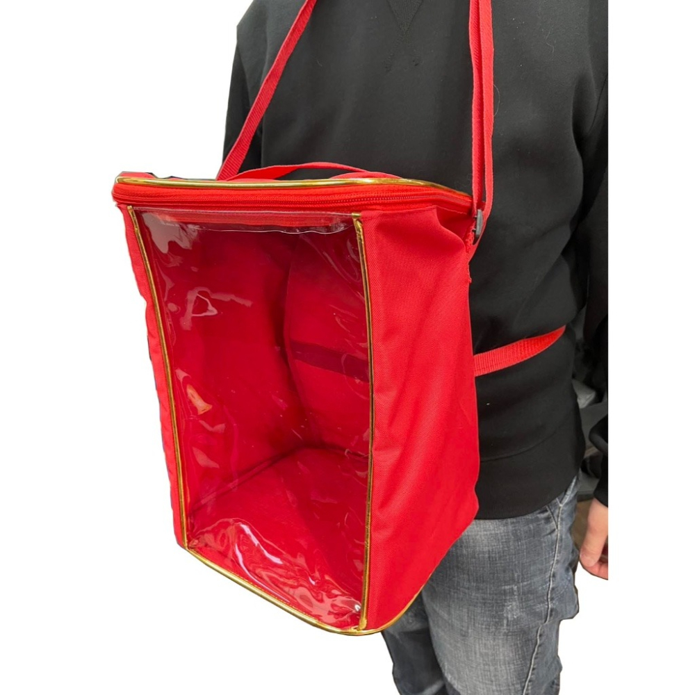 現貨供應 弘喧 神明背帶 徒步 進香 紅色 神明包 防水 便利 遶境 神尊背帶 出巡 會靈 耐用 拜拜 神明用品 請神-細節圖7