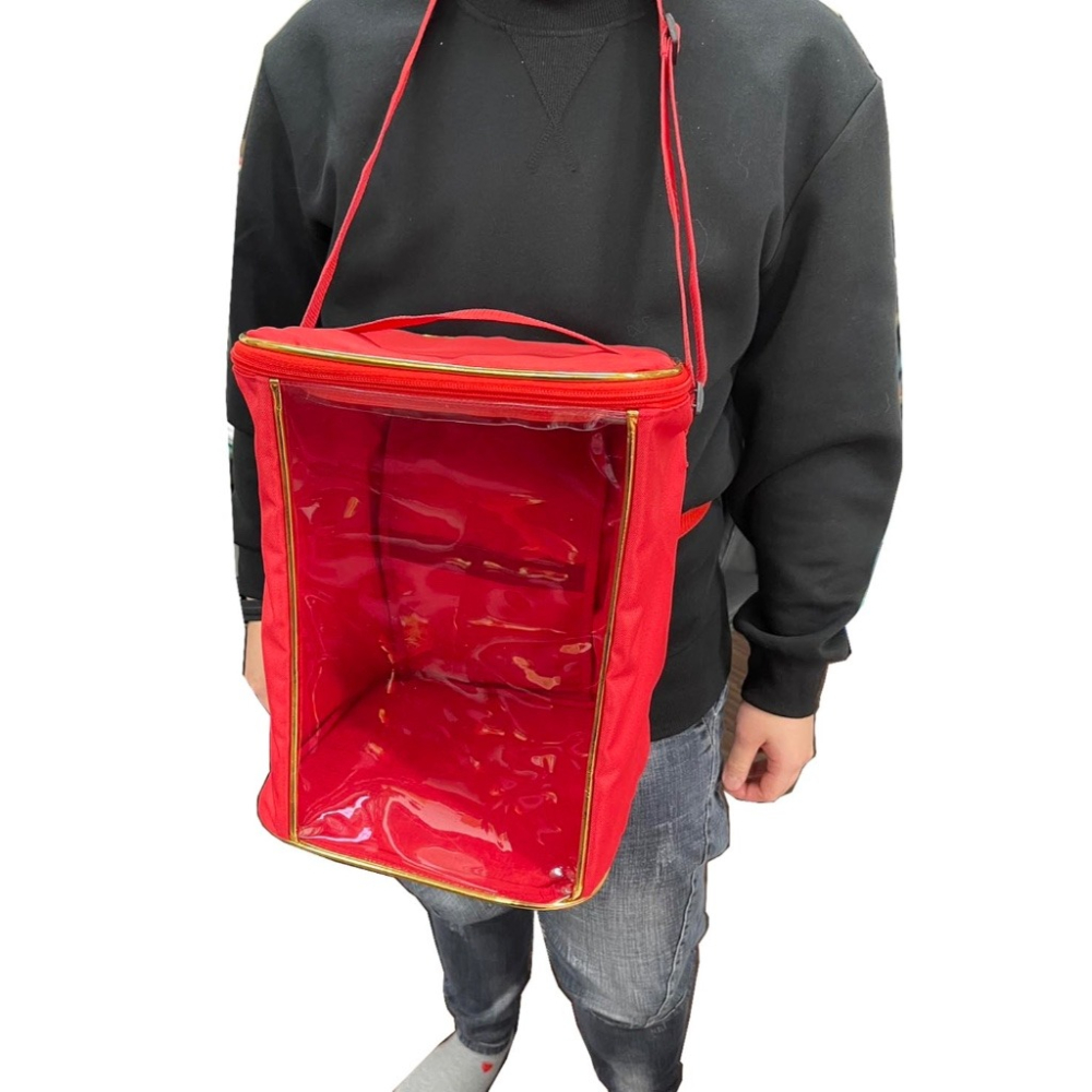 現貨供應 弘喧 神明背帶 徒步 進香 紅色 神明包 防水 便利 遶境 神尊背帶 出巡 會靈 耐用 拜拜 神明用品 請神-細節圖8