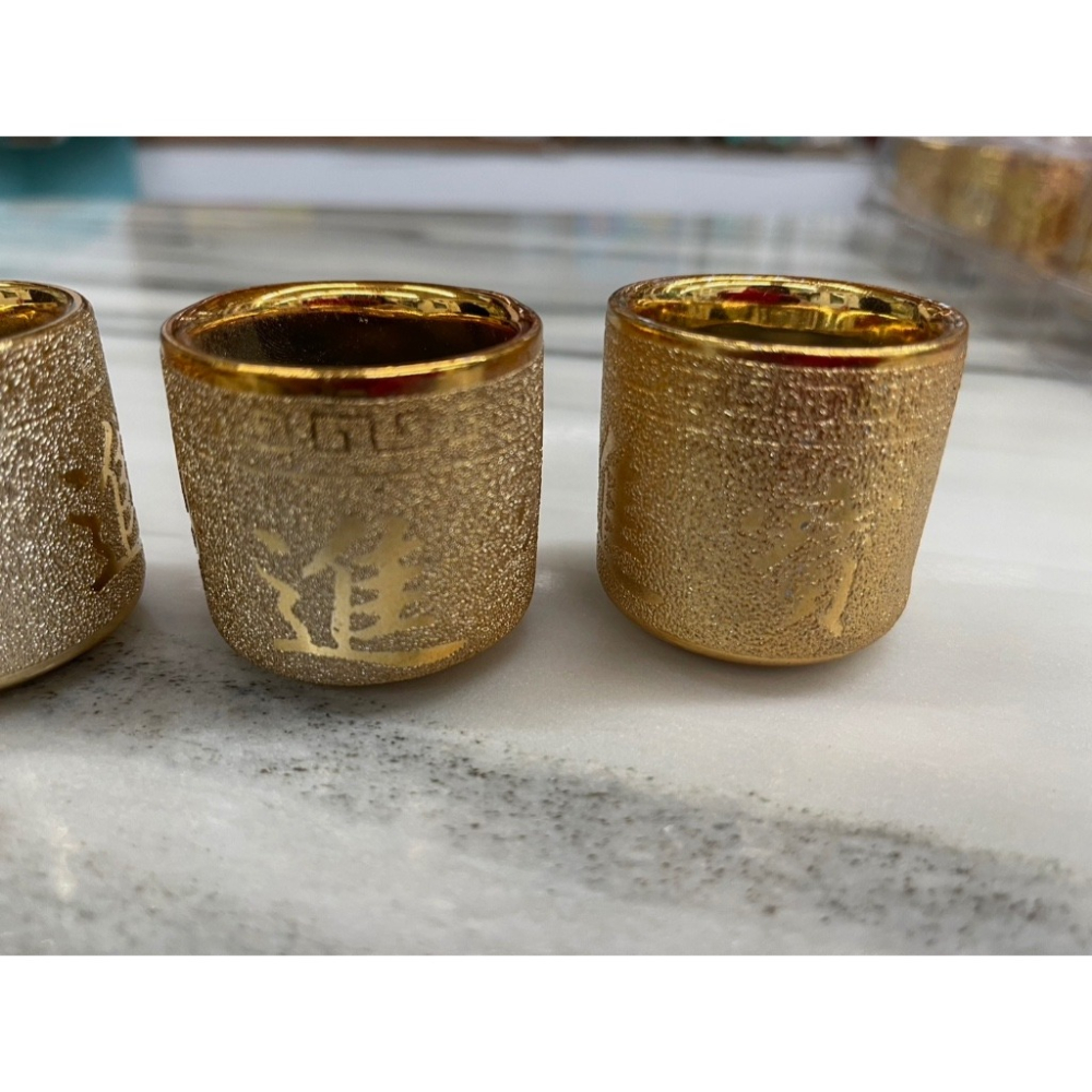 現貨供應 弘喧 砂金杯 高腳杯 直身杯 陶瓷 貢杯 供茶 供奉 佛杯 招財進寶 財神 禮佛 供杯 酒杯 祖先杯 祭祀-細節圖3