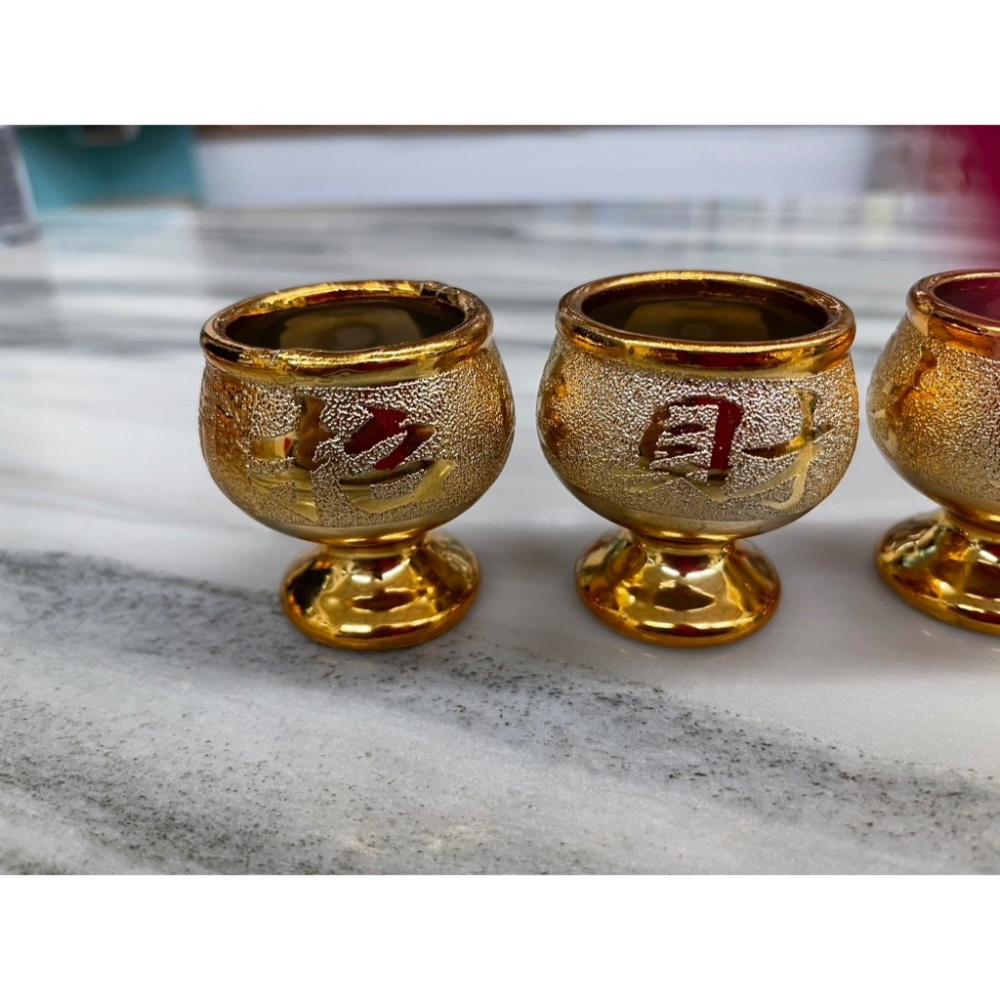 現貨供應 弘喧 砂金杯 高腳杯 直身杯 陶瓷 貢杯 供茶 供奉 佛杯 招財進寶 財神 禮佛 供杯 酒杯 祖先杯 祭祀-細節圖6