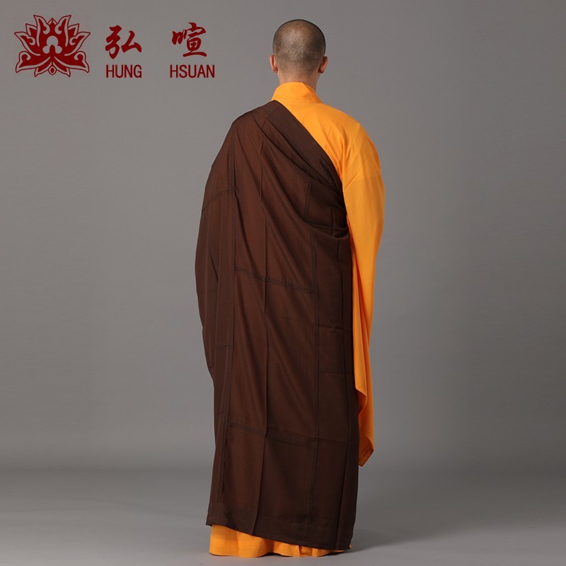 現貨供應 弘喧 僧服 僧人 出家人 披衣 七衣  端莊 嚴肅 法會 禮佛 修行 搭衣 受戒 台麻 七懺衣 佛教 高僧-細節圖2