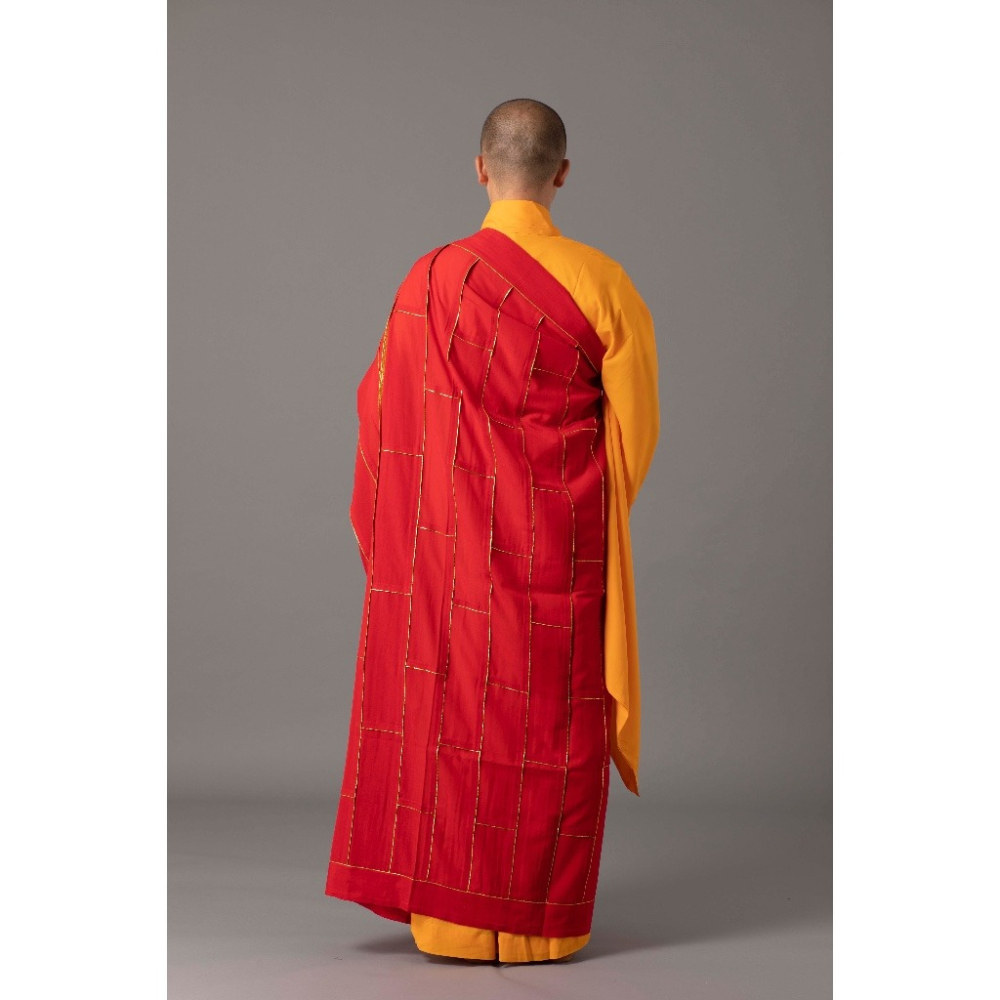 現貨供應 弘喧 祖衣 25條 麻紗 僧服 袈裟 和尚 方丈 住持 披衣 禮衣 搭衣 懺衣 出家人 比丘尼 九衣 戒衣-細節圖2