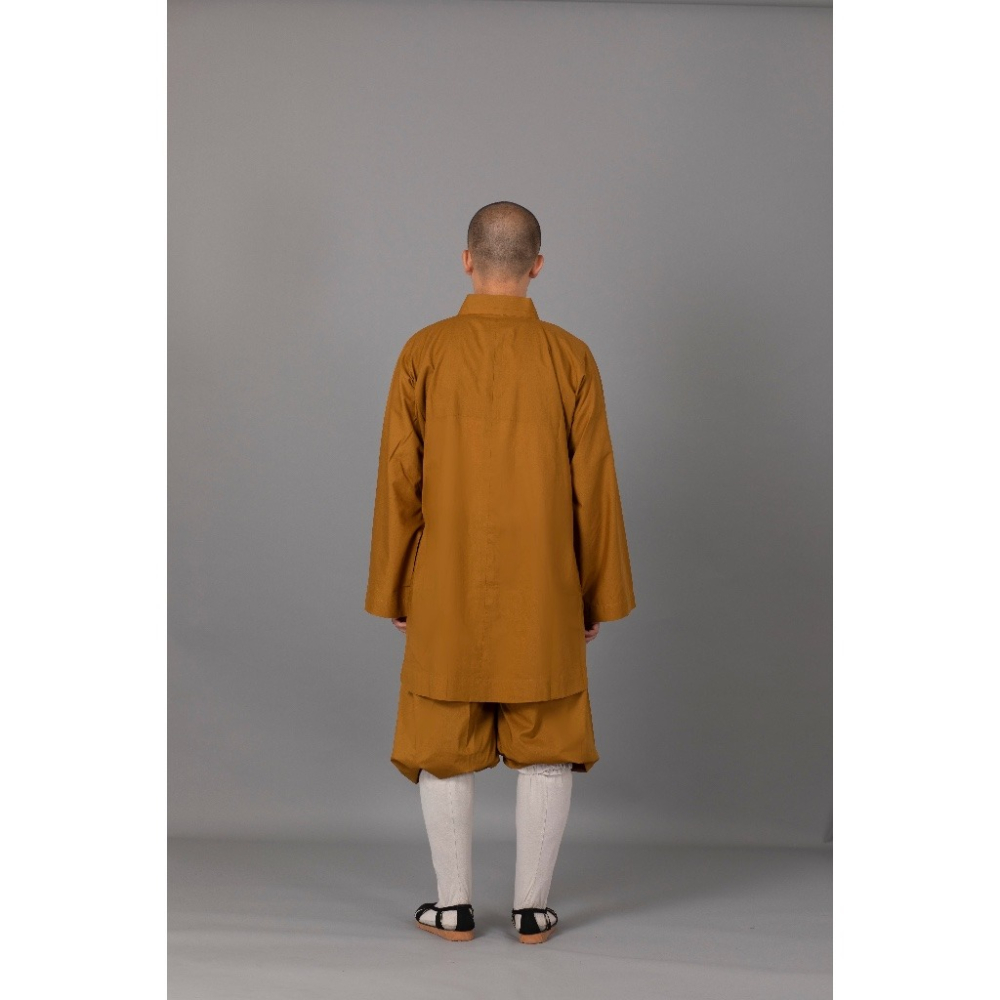 現貨供應 弘喧 佛教 僧服 出家人 衣服 短掛 ＴＲ西裝布 吸汗 柔軟 透氣 和尚 出家眾 僧人 高僧 外出 禮佛-細節圖6