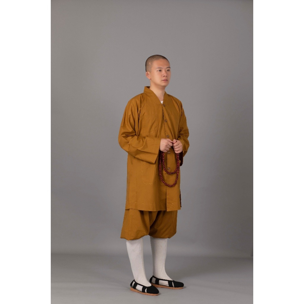 現貨供應 弘喧 佛教 僧服 出家人 衣服 短掛 ＴＲ西裝布 吸汗 柔軟 透氣 和尚 出家眾 僧人 高僧 外出 禮佛-細節圖2