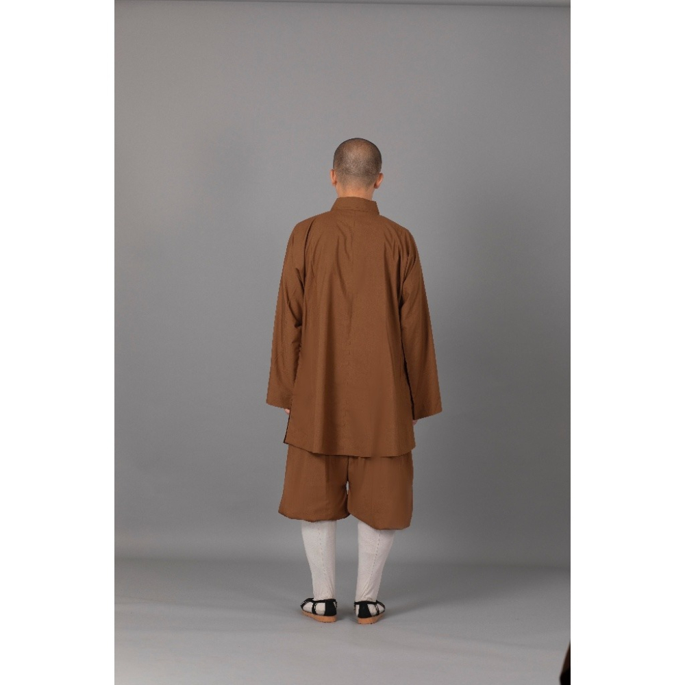 現貨供應 弘喧 佛教 僧服 出家人 衣服 短掛 ＴＲ西裝布 吸汗 柔軟 透氣 和尚 出家眾 僧人 高僧 外出 禮佛-細節圖6