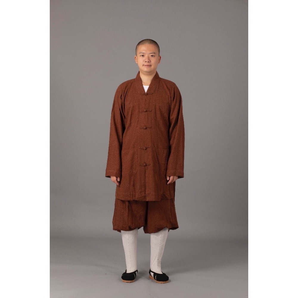 現貨供應 弘喧 佛教 僧服 出家人 衣服 短掛 棉麻竹節 吸汗 柔軟 透氣 和尚 出家眾 僧人 高僧 外出 禮佛-細節圖2