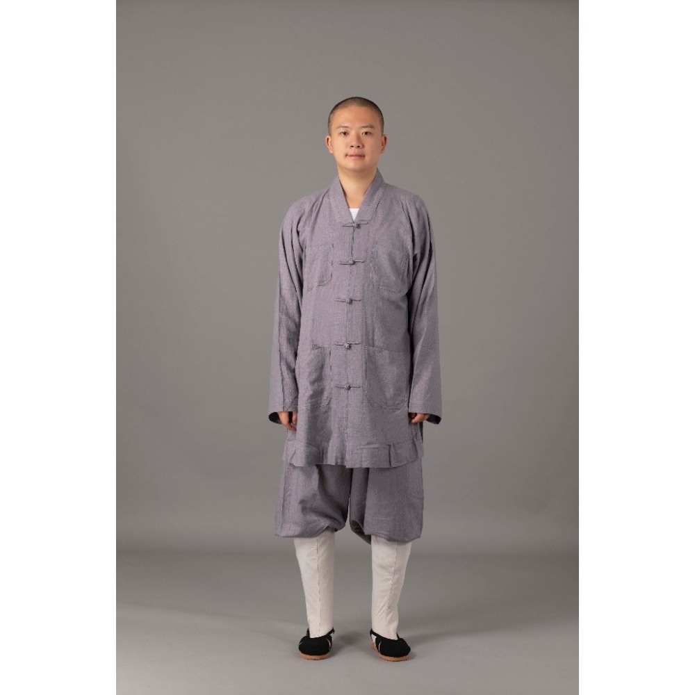 現貨供應 弘喧 佛教 僧服 出家人 衣服 短掛 棉麻竹節 吸汗 柔軟 透氣 和尚 出家眾 僧人 高僧 外出 禮佛-細節圖5