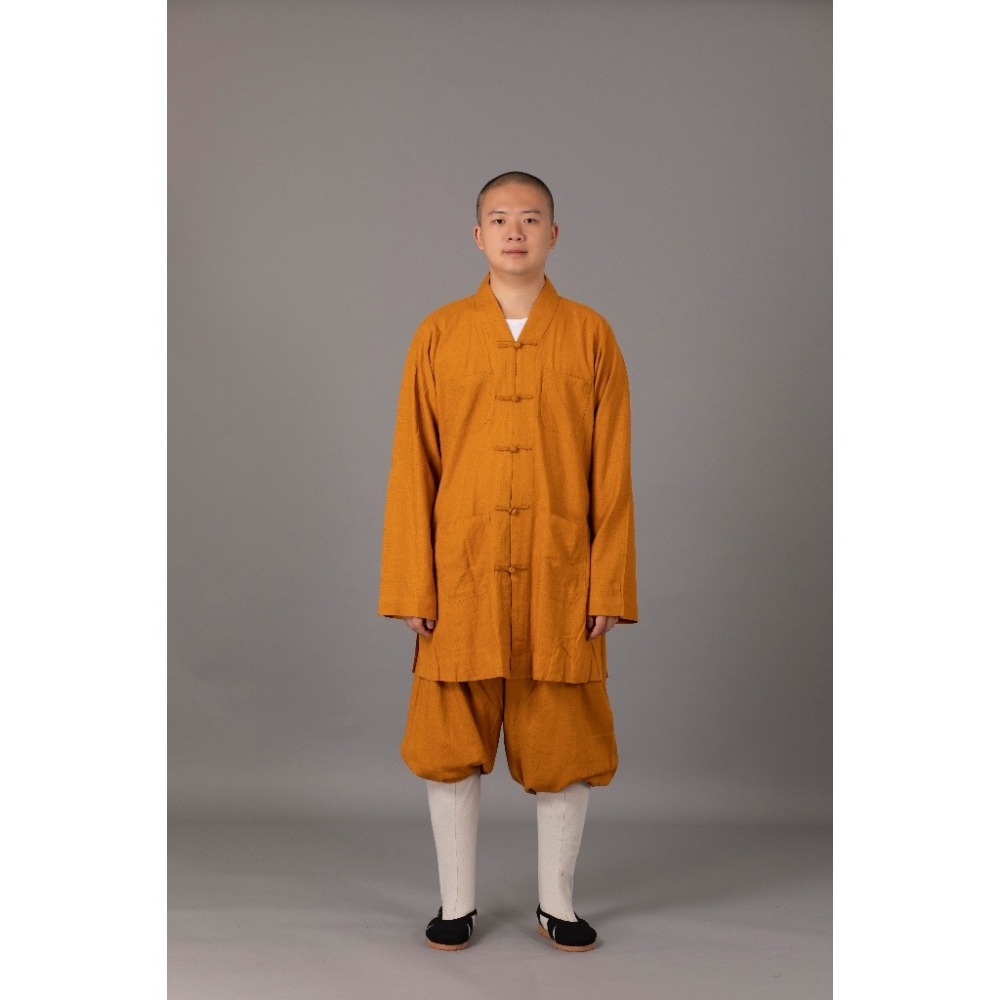 現貨供應 弘喧 佛教 僧服 出家人 衣服 短掛 棉麻竹節 吸汗 柔軟 透氣 和尚 出家眾 僧人 高僧 外出 禮佛-細節圖7