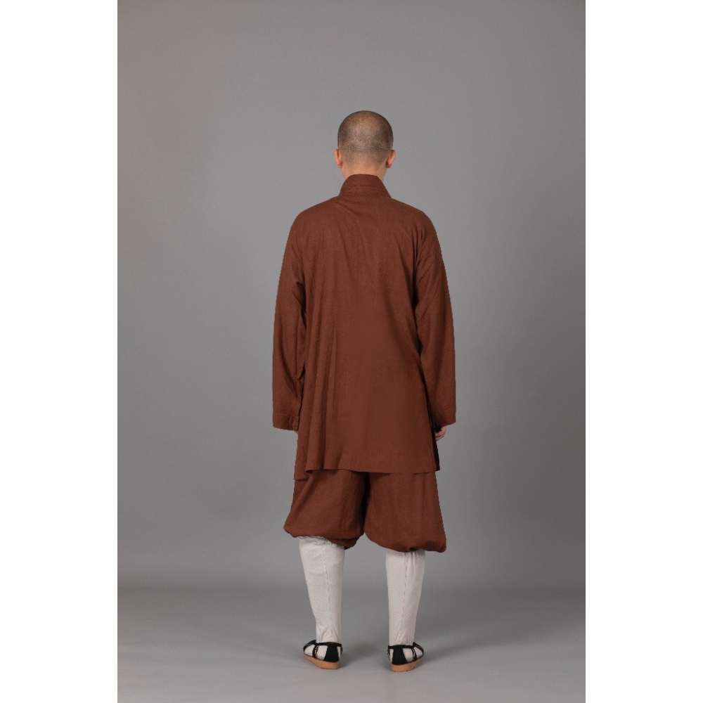 現貨供應 弘喧 佛教 僧服 出家人 衣服 短掛 棉麻竹布 羅漢掛 禪意 吸汗 柔軟 透氣 和尚 出家眾 僧人 高僧 禮佛-細節圖3