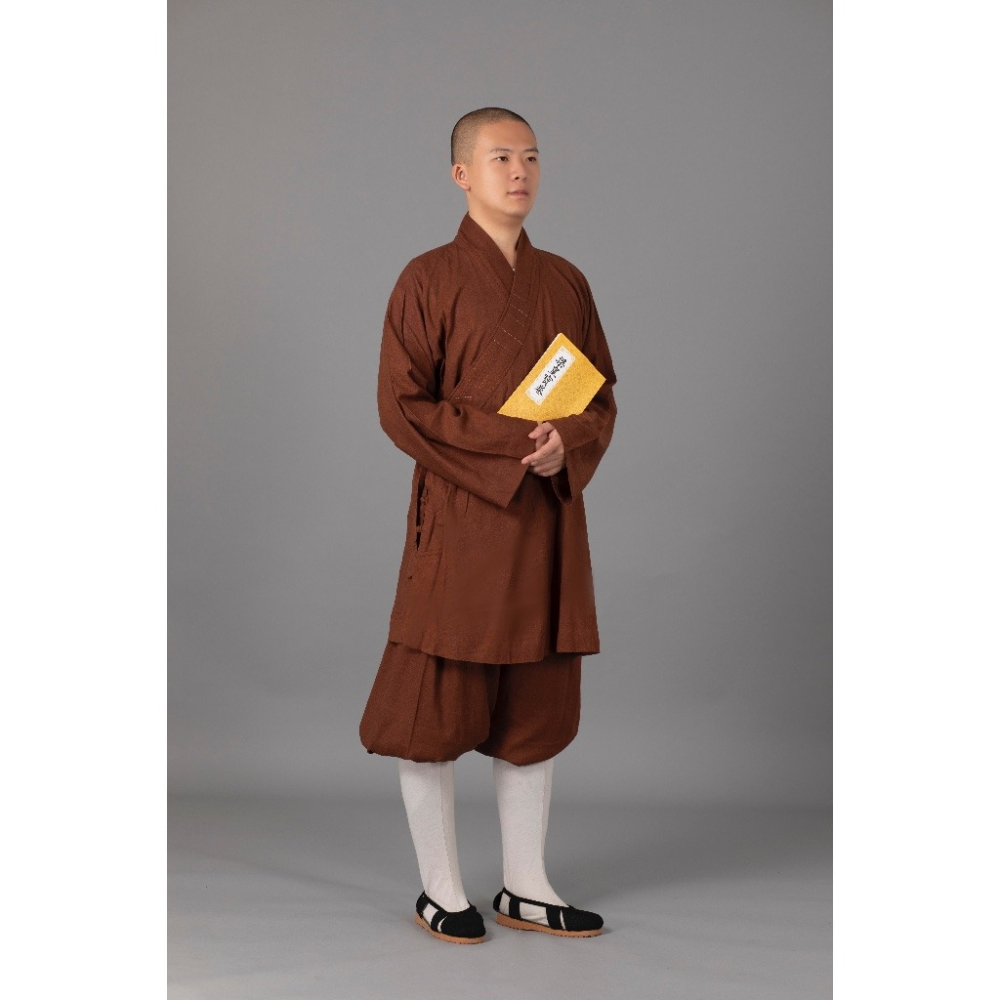 現貨供應 弘喧 佛教 僧服 出家人 衣服 短掛 棉麻竹布 羅漢掛 禪意 吸汗 柔軟 透氣 和尚 出家眾 僧人 高僧 禮佛-細節圖8