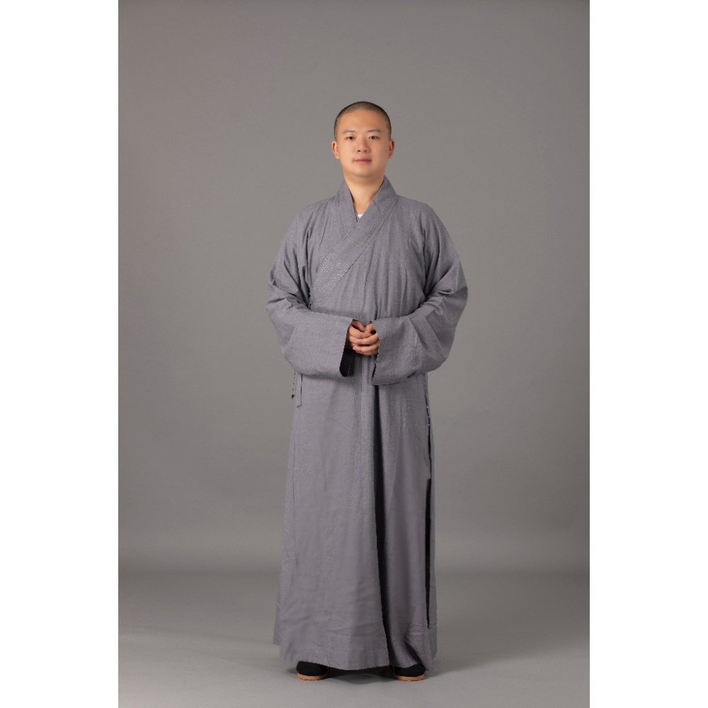 現貨供應 弘喧 佛教 僧服 出家人 衣服 長衫 棉麻竹節布 禪意 吸汗 柔軟 透氣 和尚 出家眾 僧人 高僧 外出 禮佛-細節圖3