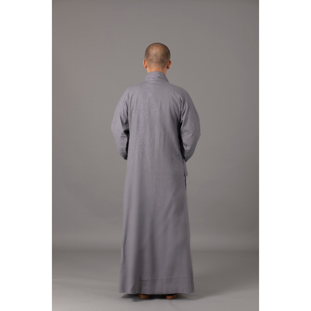 現貨供應 弘喧 佛教 僧服 出家人 衣服 長衫 棉麻竹節布 禪意 吸汗 柔軟 透氣 和尚 出家眾 僧人 高僧 外出 禮佛-細節圖4