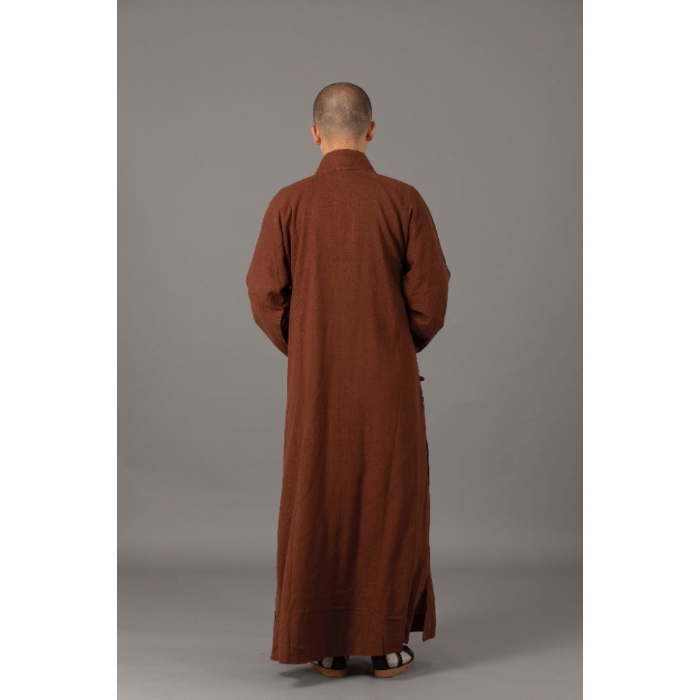 現貨供應 弘喧 佛教 僧服 出家人 衣服 長衫 棉麻竹節布 禪意 吸汗 柔軟 透氣 和尚 出家眾 僧人 高僧 外出 禮佛-細節圖7