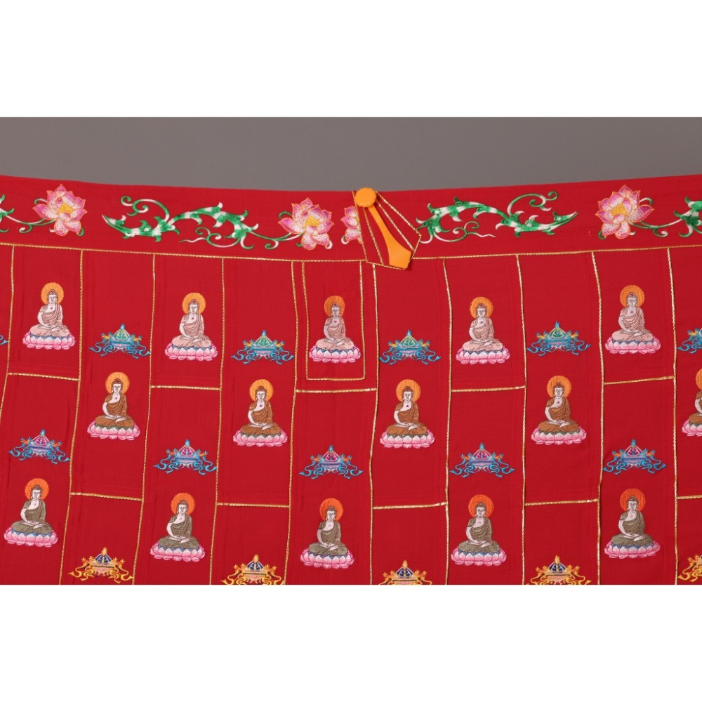 現貨供應 弘喧 僧服  千花衣   萬佛衣 組衣 高僧 和尚 麻紗 台麻 披衣 經蓋 戒定真香 供佛 袈裟 禮佛 法會-細節圖2