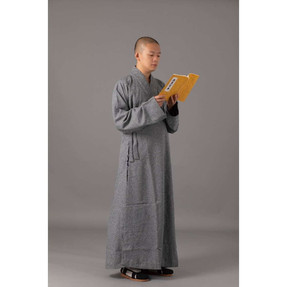 現貨供應 弘喧 佛教 僧服 出家人 衣服 長衫 斜紋布 禪意 吸汗 柔軟 透氣 和尚 出家眾 僧人 高僧 外出 禮佛-細節圖6